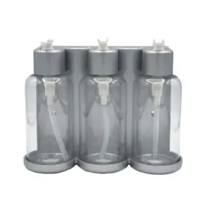 Triple Bracket w/300ml Bottle and Pump (Silver)