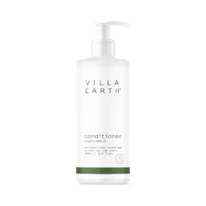380ml Villa Earth conditioner for soft, hydrated hair, designed for sustainable hospitality.