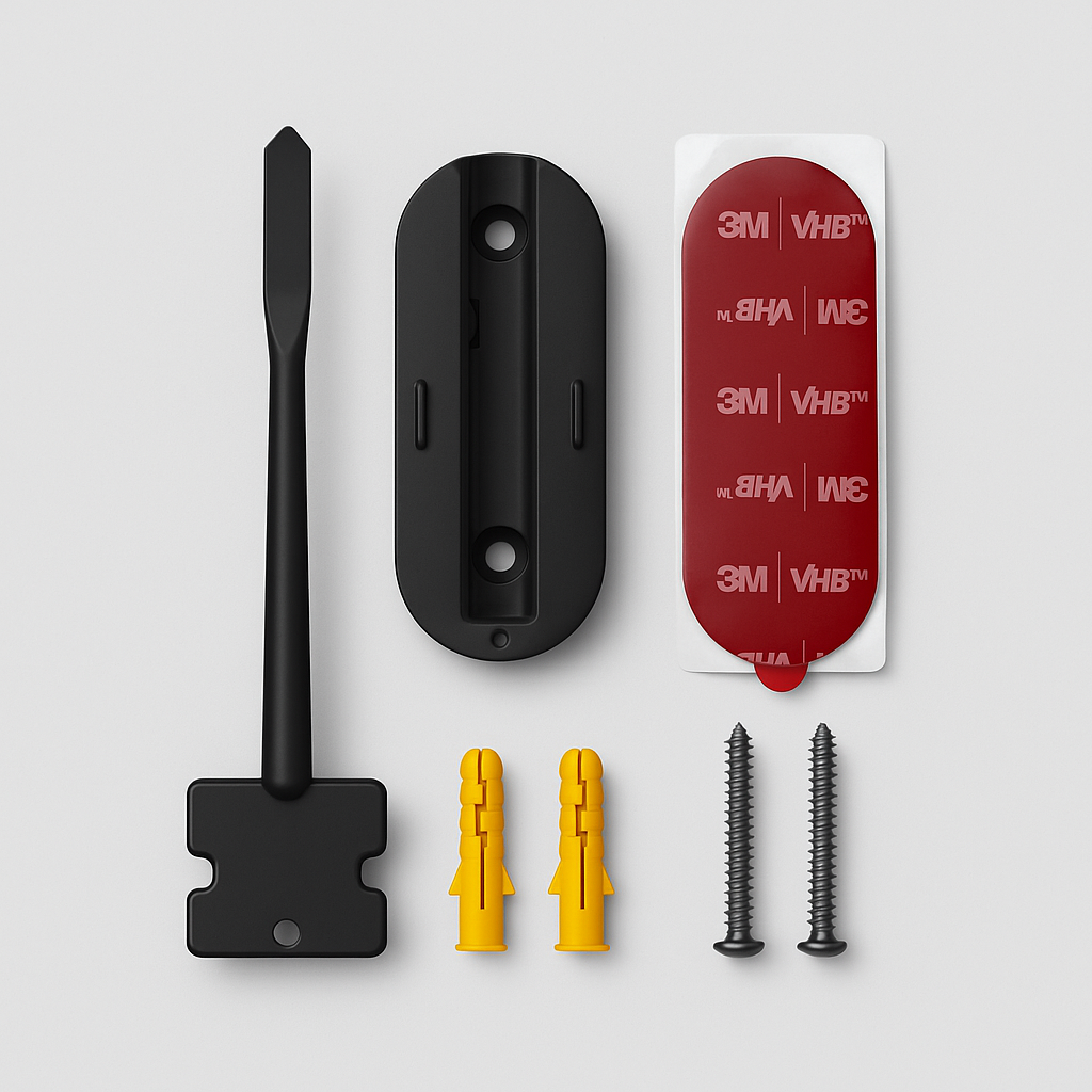 Woodbury & Co. Wall-Mounting Bracket with accessories for installation.